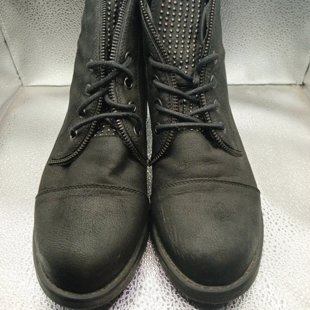 Maurices Black Lace-Up Boots Women's Size 8.5